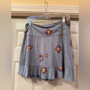 Toad & Co Floral A-Line Skirt Size Medium Sustainable Tencel Cotton